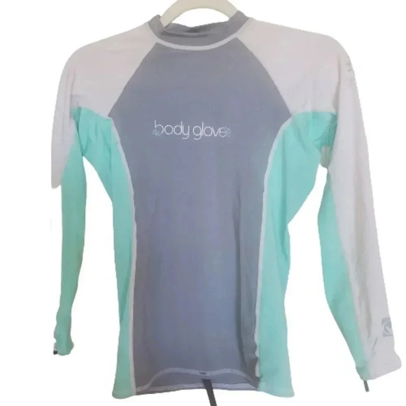 Body Glove long sleeve green, gray and white rash guard Size Small - Picture 1 of 4